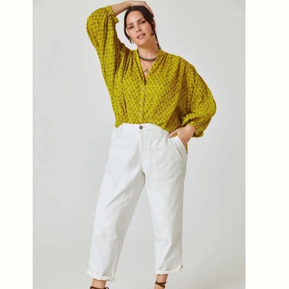 NWT Anthropologie Pilcro The Sidney Printed Batwing Blouse 2X - Picture 4 of 10